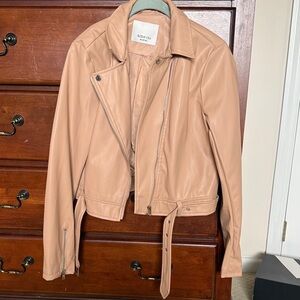 Active USA Women's Tan Leather Jacket